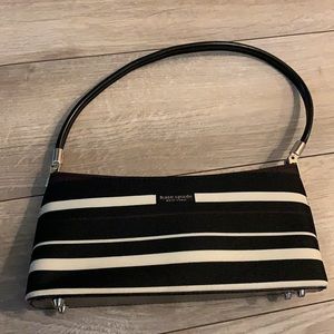 Kate Spade New York Black and White Striped Purse